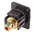 RS PRO Black Panel Mount RCA Socket