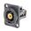 RS PRO Black Panel Mount RCA Socket
