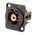 RS PRO Black Panel Mount RCA Socket
