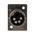 Neutrik Panel Mount XLR Connector, Female, 50 V, 4 Way, Silver over Nickel Plating
