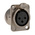 Neutrik Panel Mount XLR Connector, Female, 50 V, 3 Way, Silver over Nickel Plating