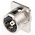 Neutrik Panel Mount XLR Connector, Male, 50 V, 4 Way, Silver over Nickel Plating