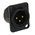 Neutrik Panel Mount XLR Connector, Male, 50 V, 3 Way, Gold over Nickel Plating