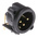 Neutrik Panel Mount XLR Connector, Right Angle, Male, 50 V, 3 Way, Gold Cobalt over Enickel Plating