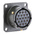 Amphenol Limited, 62GB 19 Way Box Mount MIL Spec Circular Connector Receptacle, Socket Contacts,Shell Size 14, Bayonet