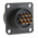 Amphenol Limited, 62GB 10 Way Box Mount MIL Spec Circular Connector Receptacle, Pin Contacts,Shell Size 12, Bayonet