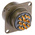 Souriau, 851 12 Way Panel Mount MIL Spec Circular Connector Receptacle, Pin Contacts,Shell Size 14, Bayonet Coupling,