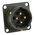 Amphenol, 62GB 4 Way Box Mount MIL Spec Circular Connector Receptacle, Pin Contacts,Shell Size 14, Bayonet Coupling,