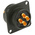 Amphenol, 62GB 4 Way Box Mount MIL Spec Circular Connector Receptacle, Socket Contacts,Shell Size 14, Bayonet Coupling,