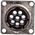 Souriau, UTO 8 Way Wall Mount MIL Spec Circular Connector Receptacle, Socket Contacts,Shell Size 12, Bayonet Coupling