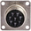 Souriau, UTO 8 Way Wall Mount MIL Spec Circular Connector Receptacle, Socket Contacts,Shell Size 12, Bayonet Coupling