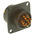 Amphenol, 62GB 8 Way Box Mount MIL Spec Circular Connector Receptacle, Pin Contacts,Shell Size 12, Bayonet Coupling,