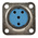 Jaeger 4 Way Panel Mount MIL Spec Circular Connector Receptacle, Socket Contacts, MIL-DTL-5015