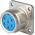 Jaeger 4 Way Panel Mount MIL Spec Circular Connector Receptacle, Pin Contacts, MIL-DTL-5015