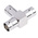 RS PRO Tee 50Ω RF Adapter BNC Socket to BNC Socket 250MHz
