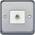 F-Type Satellite Socket Brushed Chrome Female 1 Outlet F Connector, Flush Mount