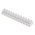 RS PRO Non-Fused Terminal Block, 12-Way, 6A, 14 AWG Wire, Screw Down Termination