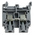 Entrelec SNA Series Grey DIN Rail Terminal Block, 6mm², Single-Level, Screw Termination