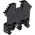 RS PRO Black DIN Rail Terminal Block, 0.2 → 4mm², Single-Level
