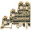 RS PRO Brown DIN Rail Terminal Block, 0.2 → 2.5mm², Triple-Level