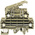 RS PRO Beige Feed Through Terminal Block, Screw Termination