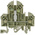 RS PRO Brown DIN Rail Terminal Block, 0.2 → 2.5mm², Double-Level, Screw Termination