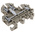 RS PRO Brown DIN Rail Terminal Block, 0.2 → 4mm², Double-Level, Screw Termination