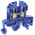RS PRO Blue DIN Rail Terminal Block, 0.2 → 4mm², Screw Termination