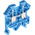 RS PRO Blue Feed Through Terminal Block, 0.2 → 4mm², Screw Termination