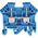 RS PRO Blue Feed Through Terminal Block, 0.2 → 4mm², Screw Termination