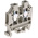 RS PRO Grey Feed Through Terminal Block, 6mm², Single-Level, Screw Termination