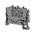Wago TOPJOB S, 2002 Series Grey Feed Through Terminal Block, 2.5mm², Single-Level, Push-In Cage Clamp Termination,