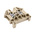 RS PRO Beige DIN Rail Terminal Block, 6mm², Double-Level, Screw Termination