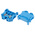RS PRO Blue DIN Rail Terminal Block, 10mm², Double-Level, Screw Termination