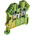 RS PRO Green/Yellow Earth Terminal Block, 4mm², Single-Level, Screw Termination