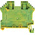 RS PRO Green/Yellow Earth Terminal Block, 4mm², Single-Level, Screw Termination