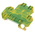 RS PRO Green, Yellow Earth Terminal Block, Double-Level, Screw Termination