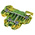 RS PRO Green, Yellow Earth Terminal Block, Double-Level, Screw Termination