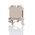 RS PRO Beige DIN Rail Terminal Block, 4mm², Single-Level, Screw Termination