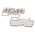 RS PRO Beige DIN Rail Terminal Block, 2.5mm², Spring Clamp Termination
