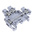 Entrelec SNA Series Grey DIN Rail Terminal Block, 4mm², Double-Level, Screw Termination