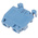 Entrelec SNA Series Blue DIN Rail Terminal Block, 4mm², Single-Level, Screw Termination