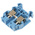 Entrelec SNA Series Blue DIN Rail Terminal Block, 4mm², Single-Level, Screw Termination