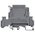 Entrelec M Series Grey Fused DIN Rail Terminal, 4mm², Double-Level, Screw Termination, Fused