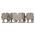 Weidmuller ZDUA Series Dark Beige DIN Rail Terminal Block, 2.5mm², Single-Level, Feed Through Termination, ATEX, IECEx