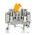 Phoenix Contact MTK-P/P Series Grey Knife Disconnect Terminal Block, 0.2 → 2.5mm², Single-Level, Screw