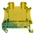 Phoenix Contact UT 4-PE Series Green/Yellow Earth Terminal Block, 0.14 → 6mm², Single-Level, Screw Termination,