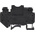 Phoenix Contact UK 6-FSI/C Series Black Fused DIN Rail Terminal, Single-Level, Screw Termination, Fused