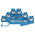 Phoenix Contact PT 1.5/S-3L BU Series Blue Multi Level Terminal Block, 0.14 → 1.5mm², Triple-Level, Push In