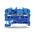 Wago TOPJOB S, 2002 Series Blue Feed Through Terminal Block, 2.5mm², Single-Level, Push-In Cage Clamp Termination,